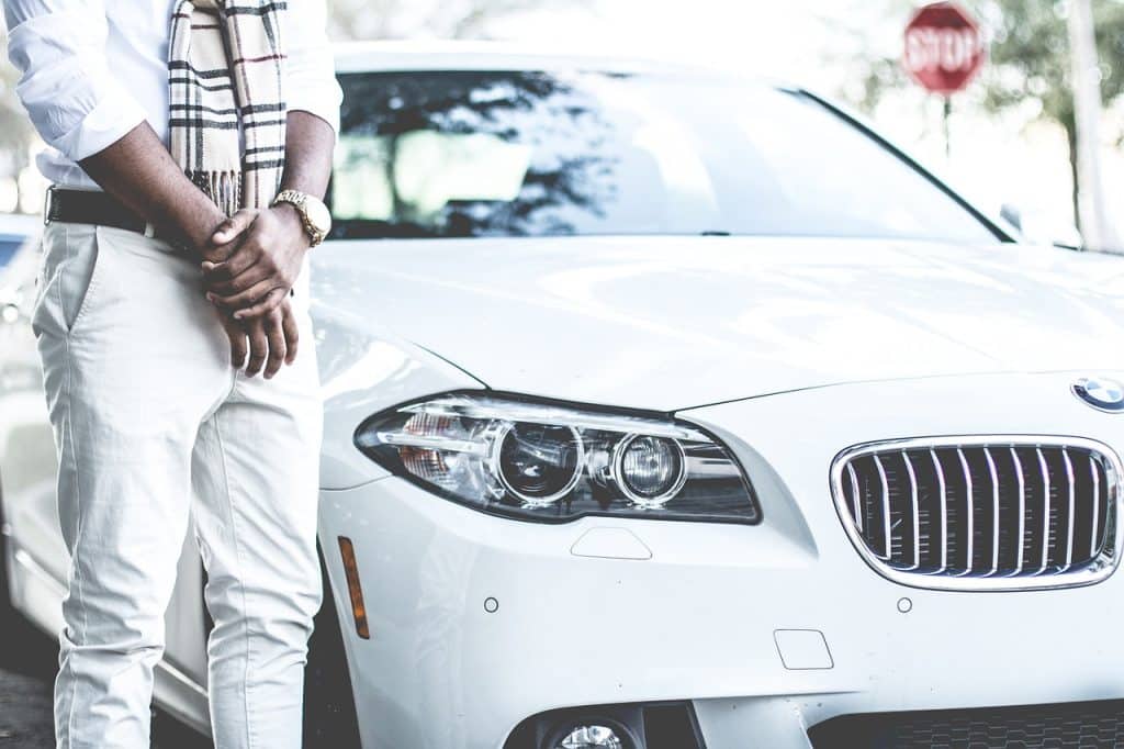 modern white car