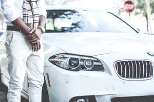 modern white car